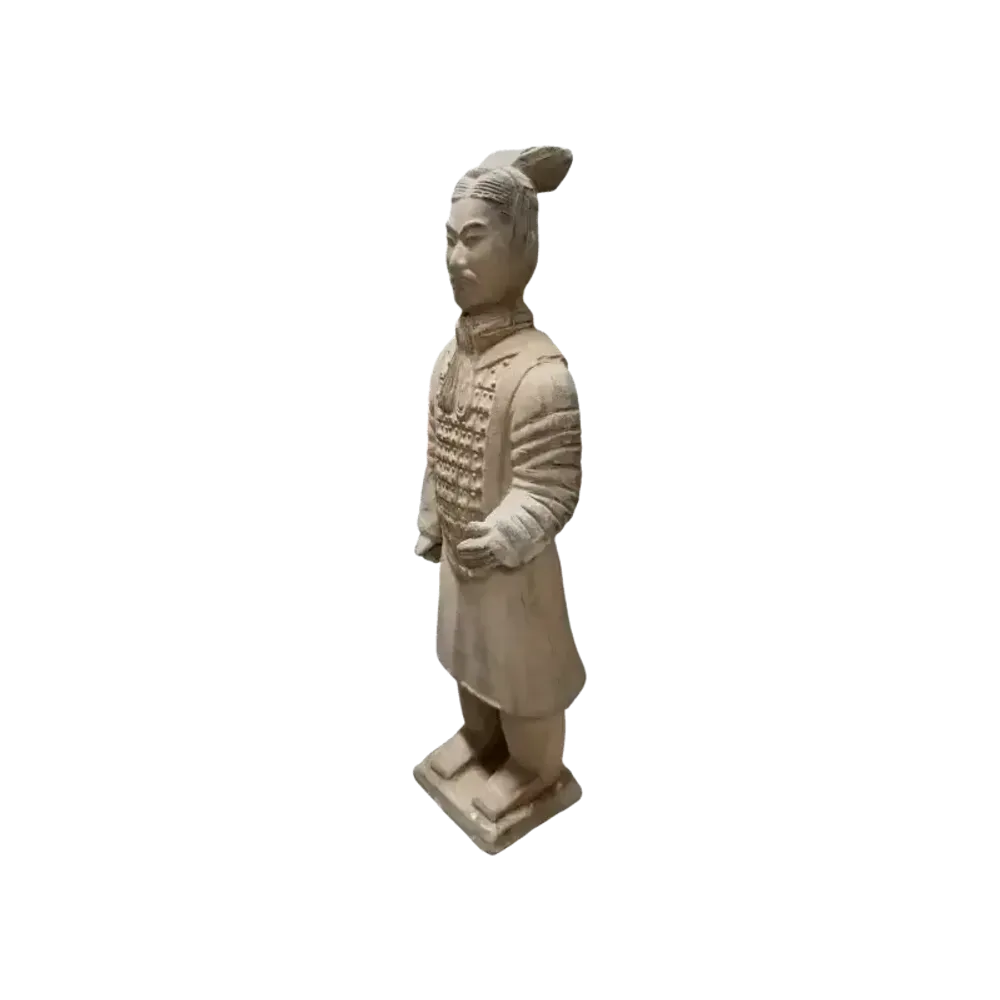Sculptures, statuettes et miniatures - Statue Colorée Antique Guerriers avec Armure en Terracotta  26cm - ARABESK