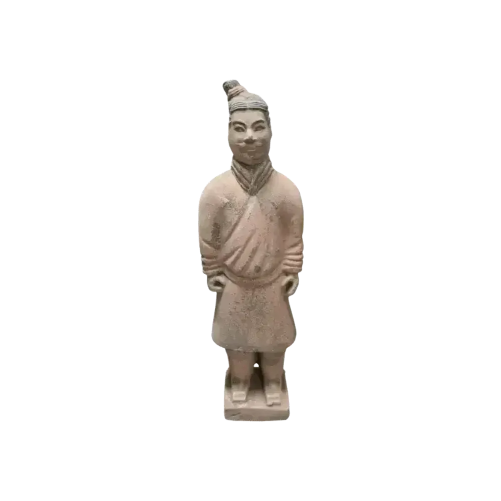 Sculptures, statuettes and miniatures - Antique Terracotta Warrior Colorful Statue 22cm - ARABESK