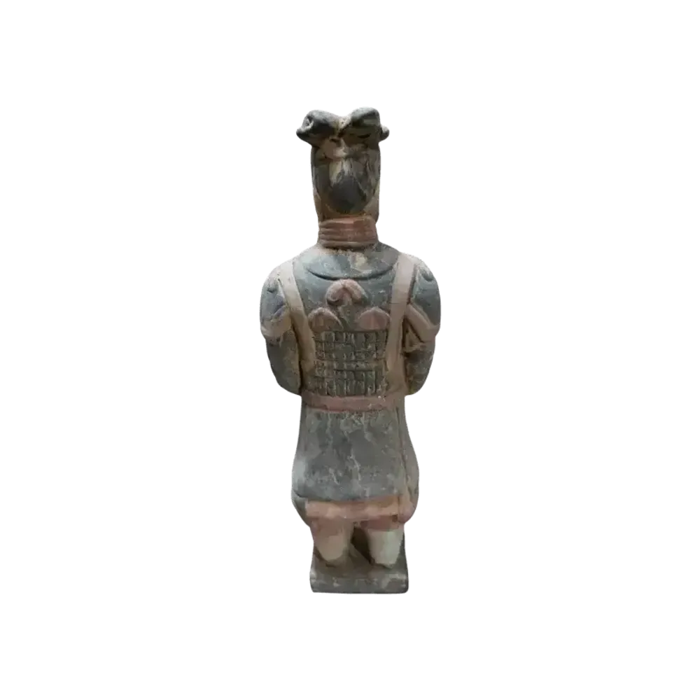 Sculptures, statuettes et miniatures - Statue Colorée Antique en Terracotta Général 22cm - ARABESK