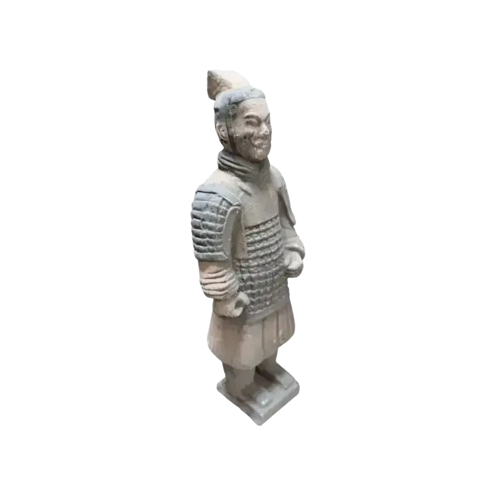 Sculptures, statuettes and miniatures - Antique Colorful Statue Warriors with Terracotta Armor 23cm - ARABESK