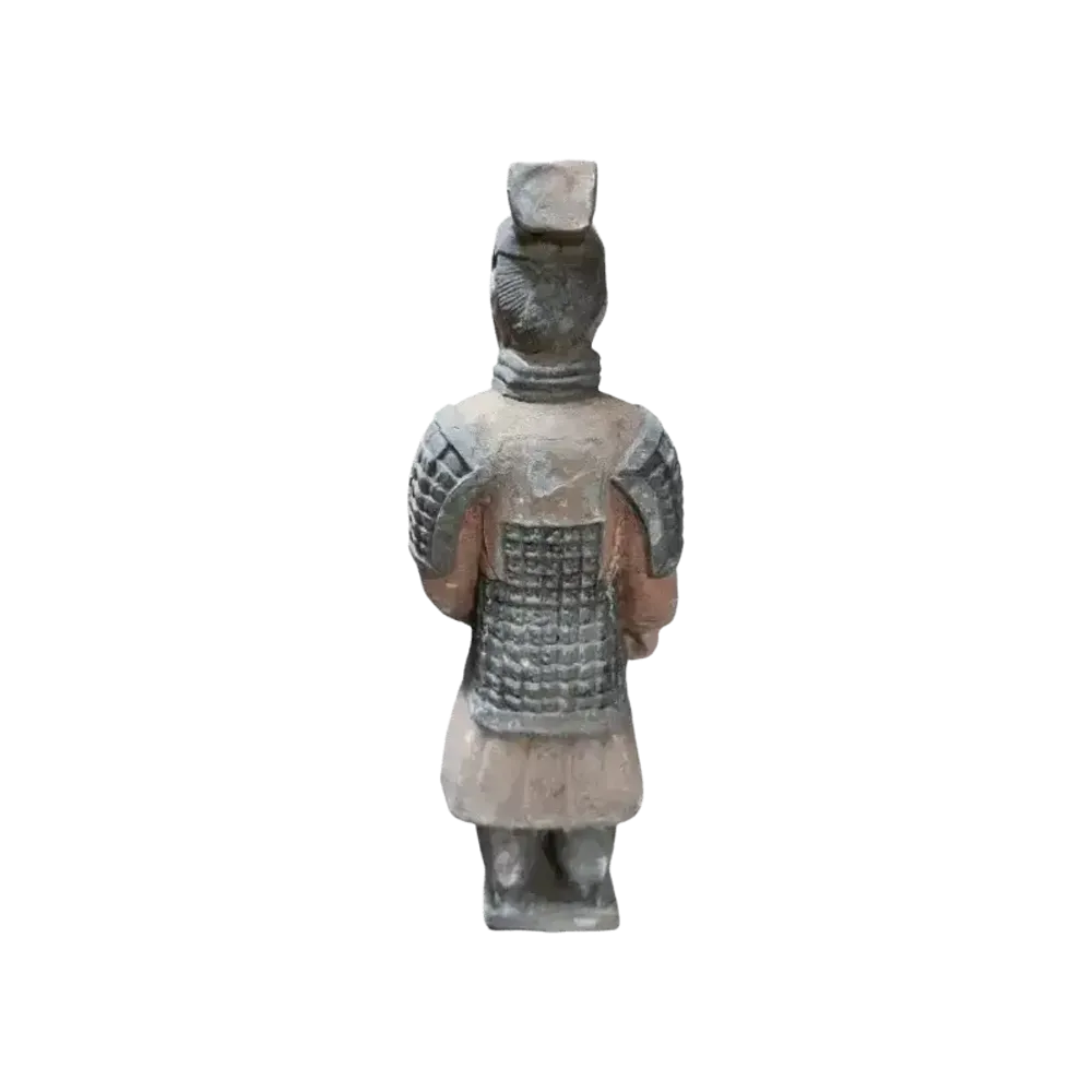 Sculptures, statuettes and miniatures - Antique Colorful Statue Warriors with Terracotta Armor 23cm - ARABESK