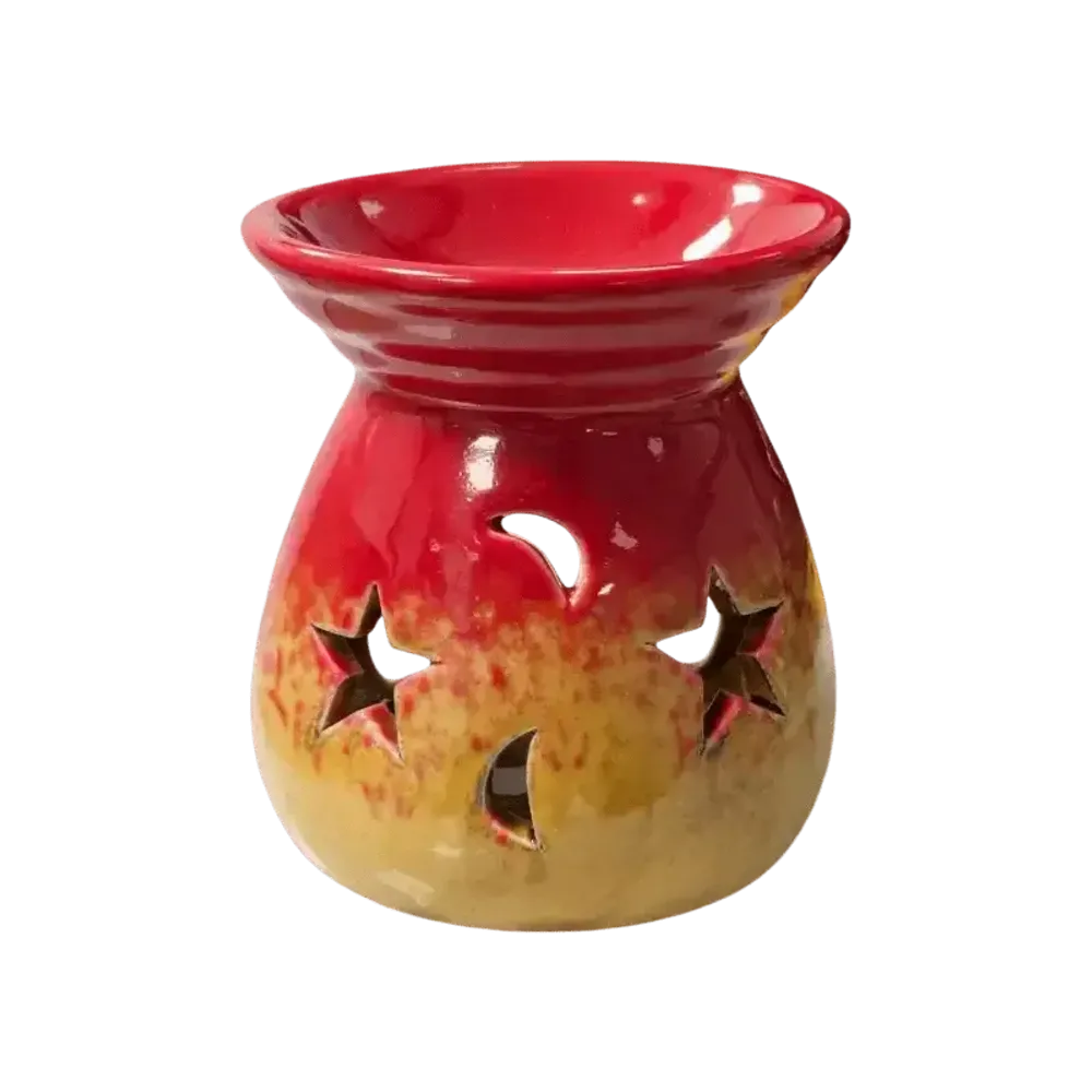 Senteurs - Brûleur Huile en Céramique Dégradé Rouge 8.5cm - ARABESK