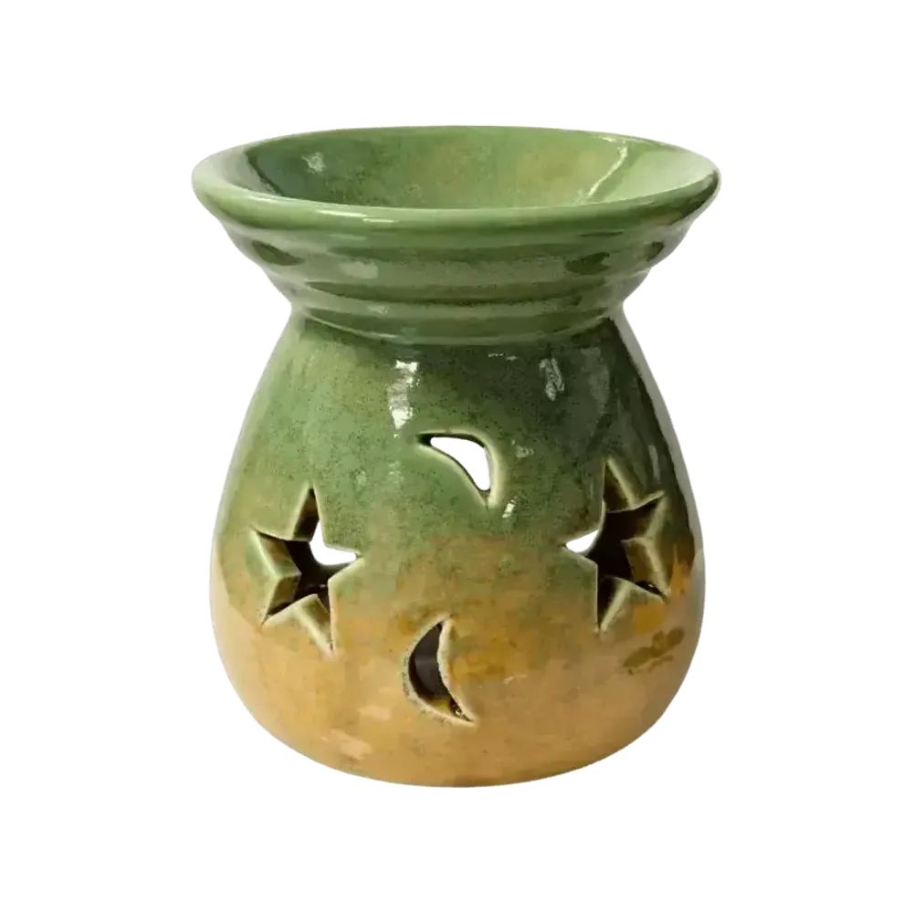 Senteurs - Brûleur Huile en Céramique Dégradé Vert 8.5cm - ARABESK