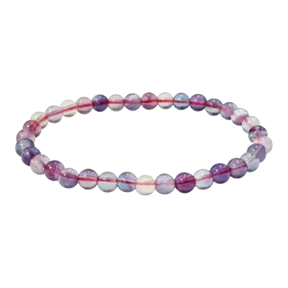 Bracelets - Multicolored Fluorite bracelet AAA beads 6mm - ARABESK
