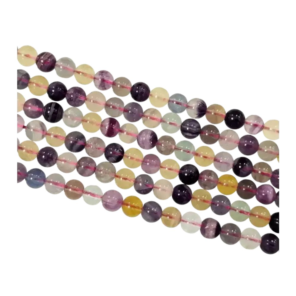 Bijoux - Fluorite AA perles 7mm sur fil 40cm - ARABESK