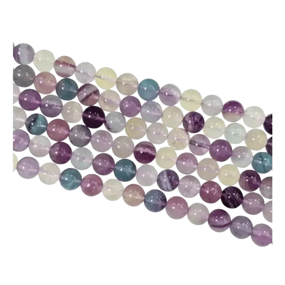 Bijoux - Fluorite AA perles 10mm sur fil 40cm - ARABESK