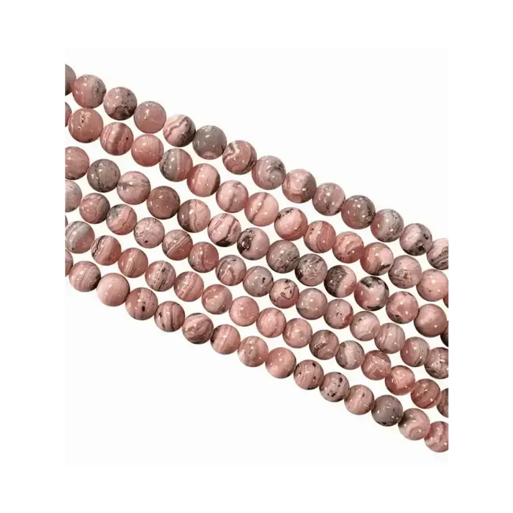 Bijoux - Rhodochrosite Argentine A perles 4-5mm sur fil 40cm - ARABESK