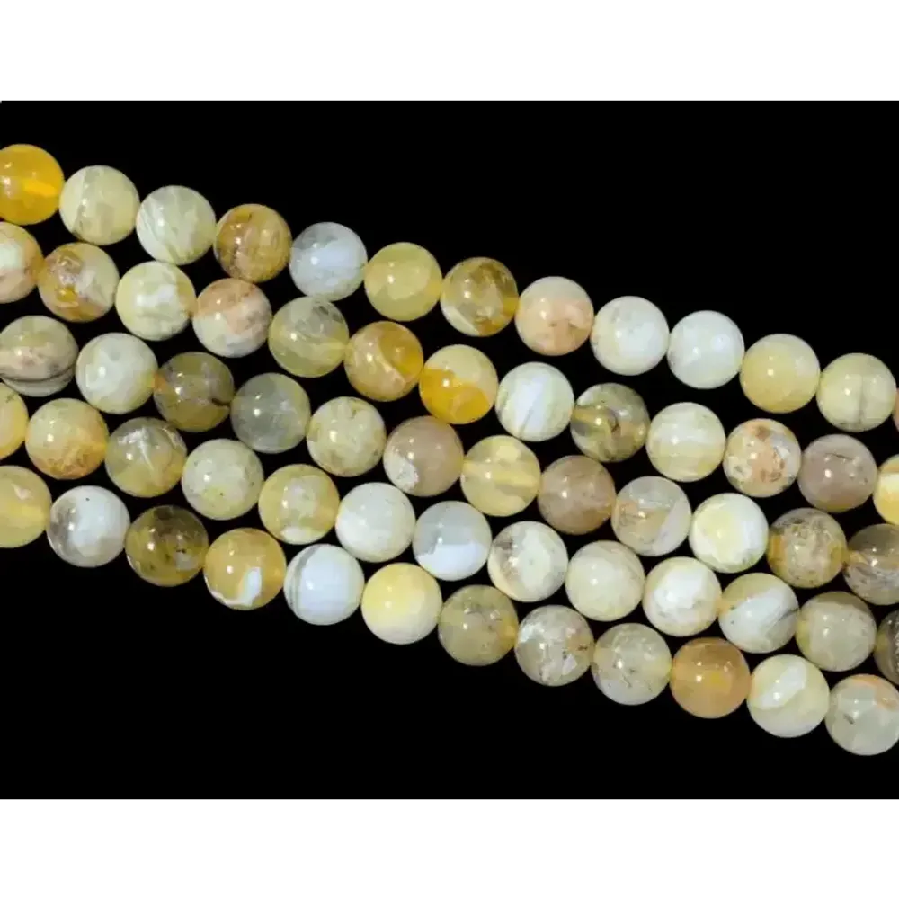 Jewelry - Yellow Opal A beads 10mm on 40cm wire - ARABESK