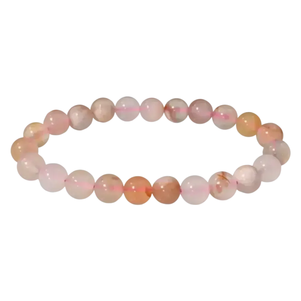 Bracelets - Bracelet Agate Fleur de Cerisier A perles 8mm - ARABESK