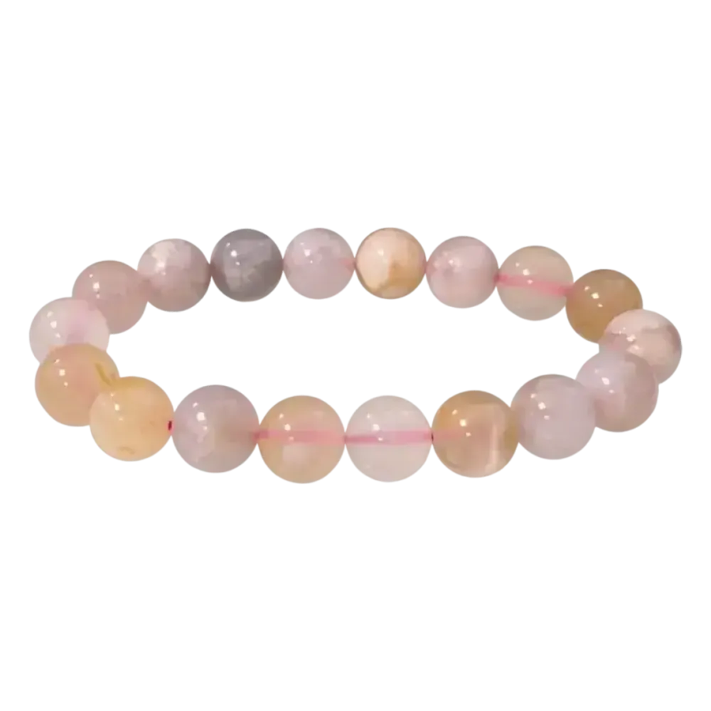 Bracelets - Bracelet Agate Fleur de Cerisier A perles 10mm - ARABESK