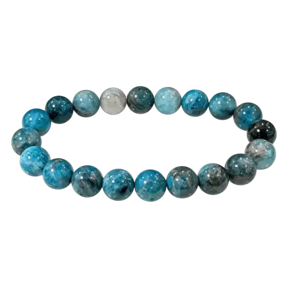 Bracelets - Bracelet Apatite Bleue perles 10mm - ARABESK
