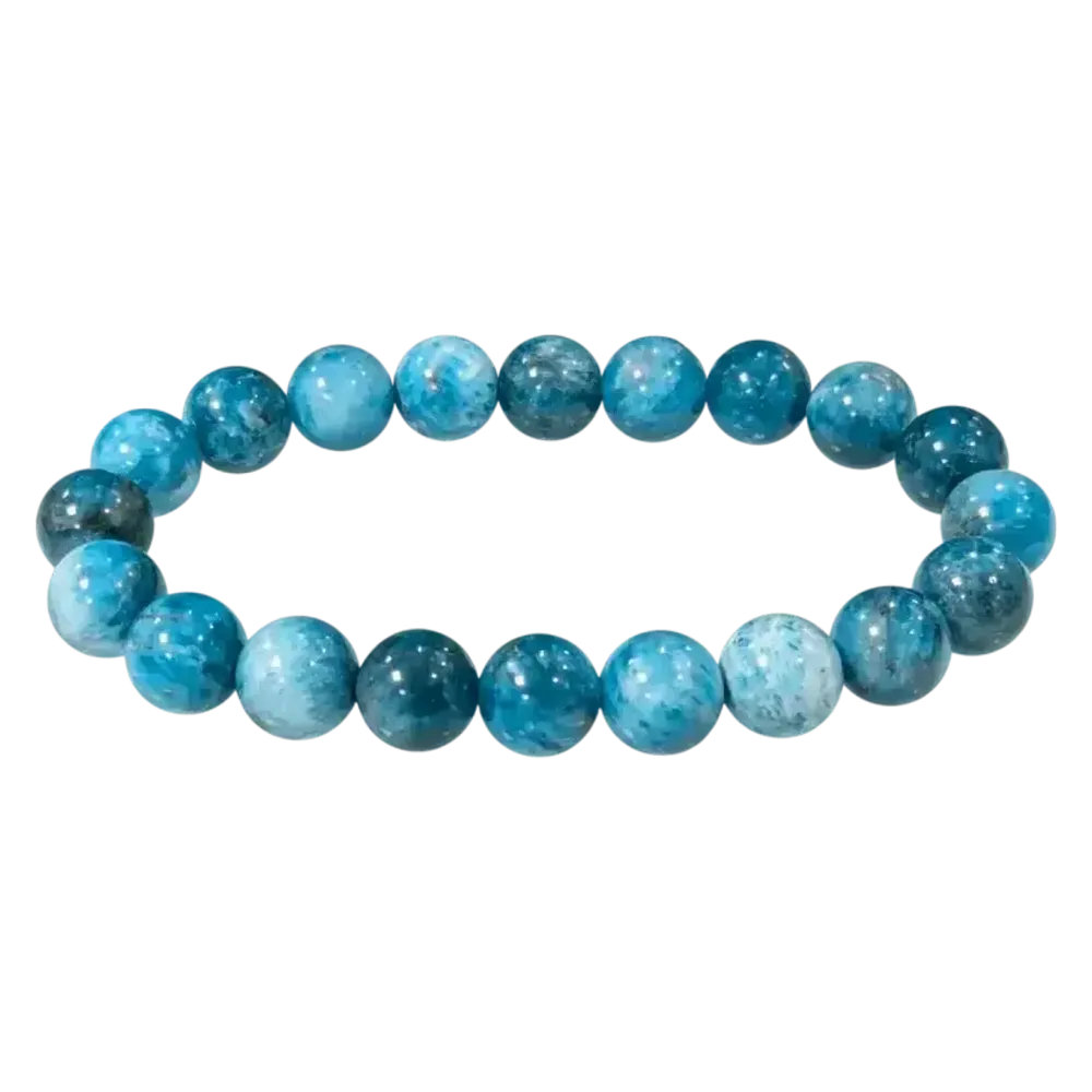 Bracelets - Blue Apatite Bracelet A beads 10mm - ARABESK