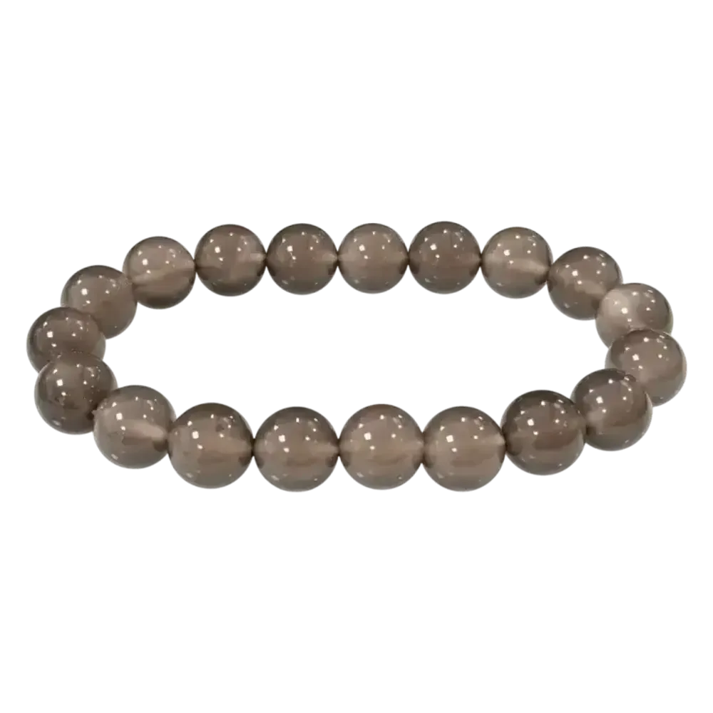 Bracelets - Bracelet Agate Grise A perles 10mm - ARABESK