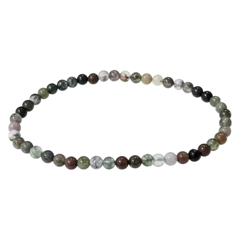 Bracelets - Indian Agate bracelet beads 4mm - ARABESK