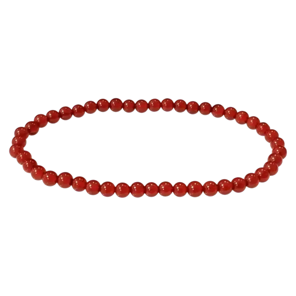 Bracelets - Red Agate Bracelet A beads 4mm - ARABESK