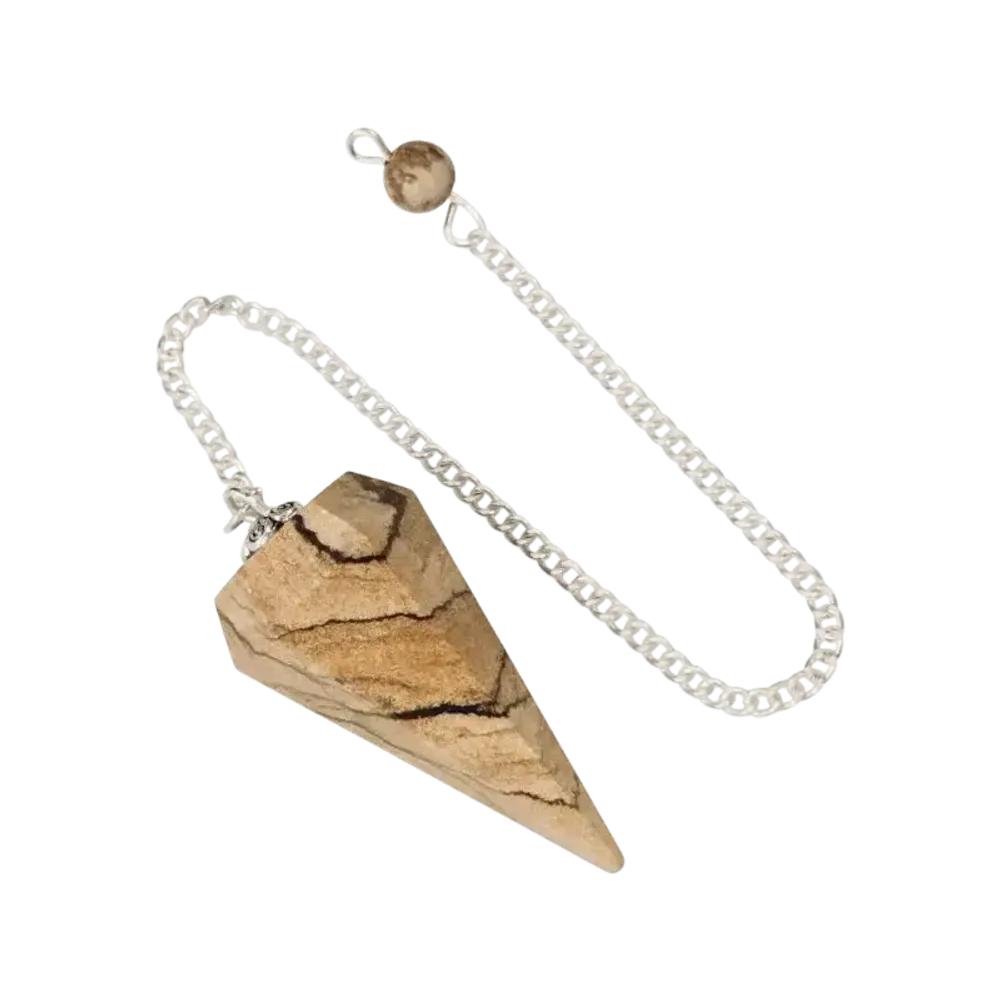 Jewelry - Conical Landscape Jasper Pendulum 6 Sides - ARABESK