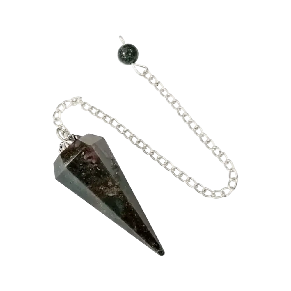 Jewelry - 6-sided Conical Indian Agate Pendulum - ARABESK