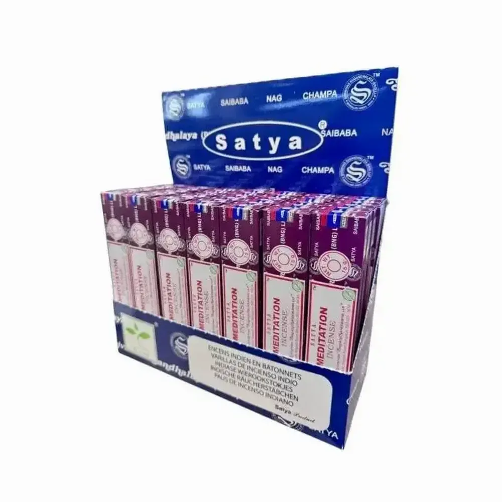 Scents - Satya MEDITATION incense display 42 packs of 15g - ARABESK