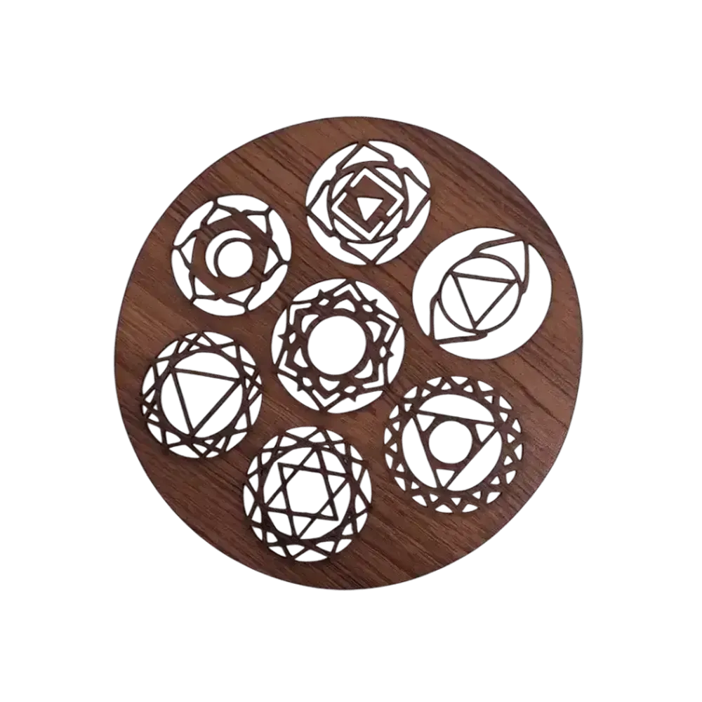 Wireless lamps - 7 Chakras wooden magnetic panel - ARABESK