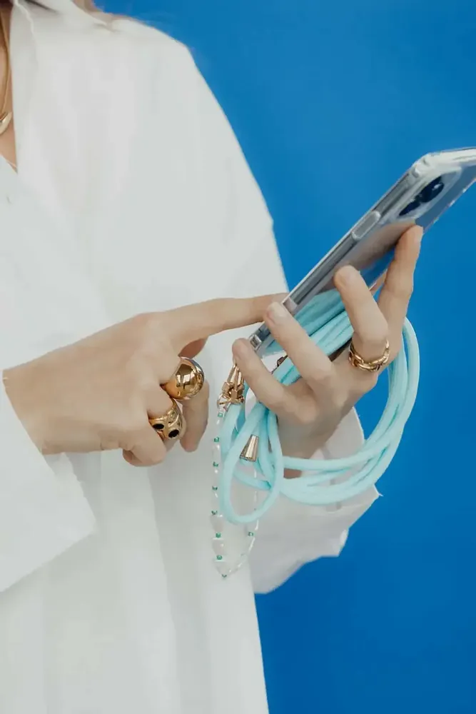 Gifts - Softer Side Short PHONE CORD NVY - FOLIE À TROIS