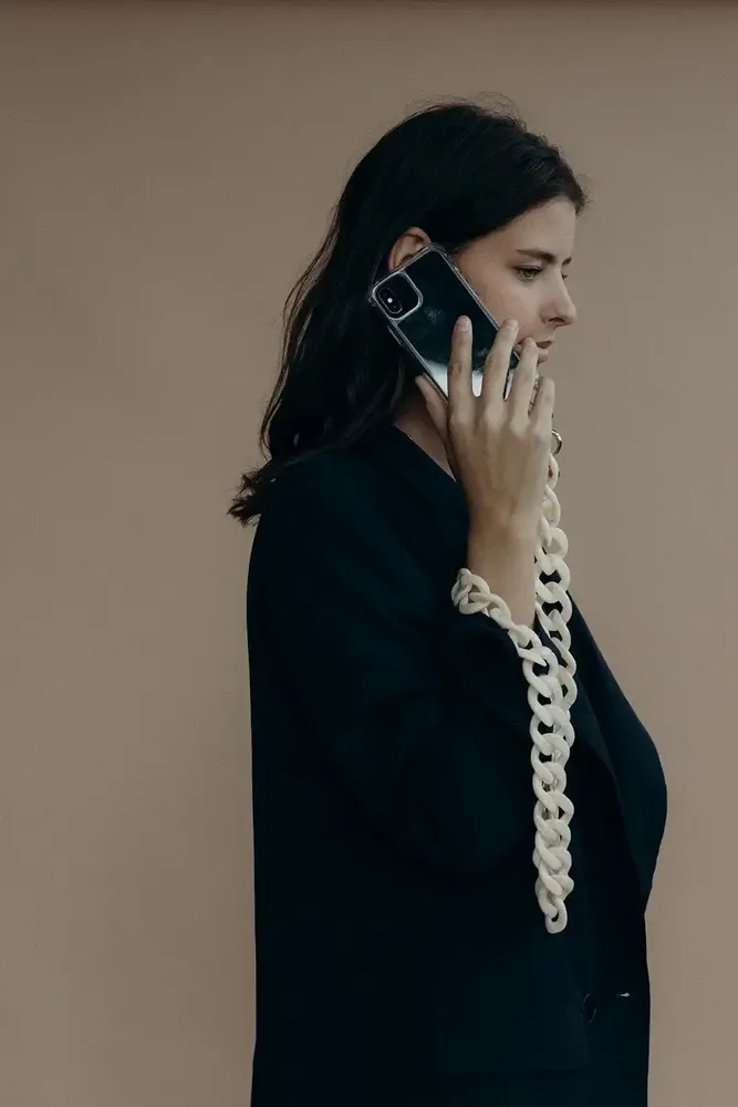 Gifts - Metallic PHONE CHAIN WHT - FOLIE À TROIS