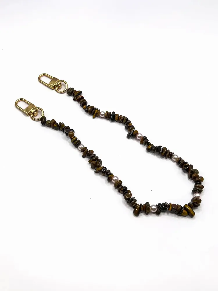 Gifts - Lagoon Stones Short PHONE STRAP BRN - FOLIE À TROIS