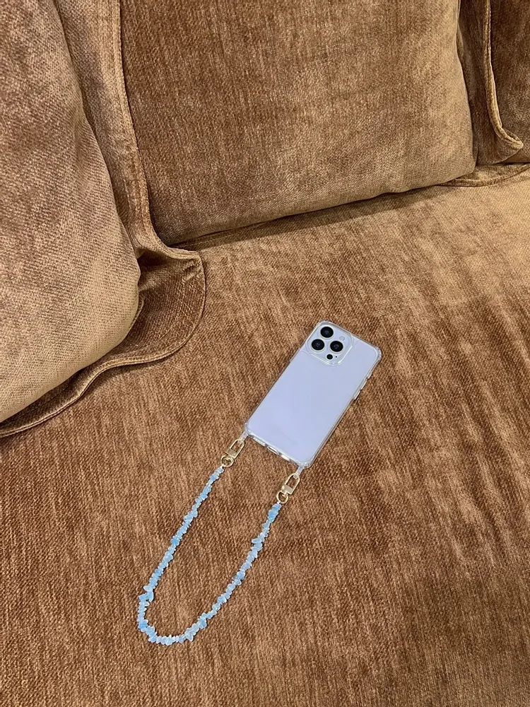 Cadeaux - Lagoon Stones Short TÉLÉPHONE SANGLE BLEU - FOLIE À TROIS