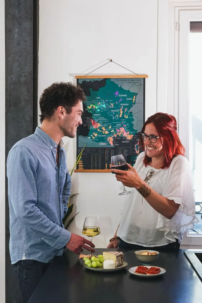 Objets de décoration - Carte du vin à gratter - France - 1020 DÉGUSTATIONS