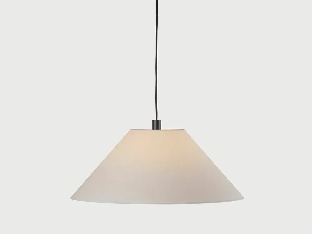 Hanging lights - CLASICA suspension white lampshade - LUXCAMBRA