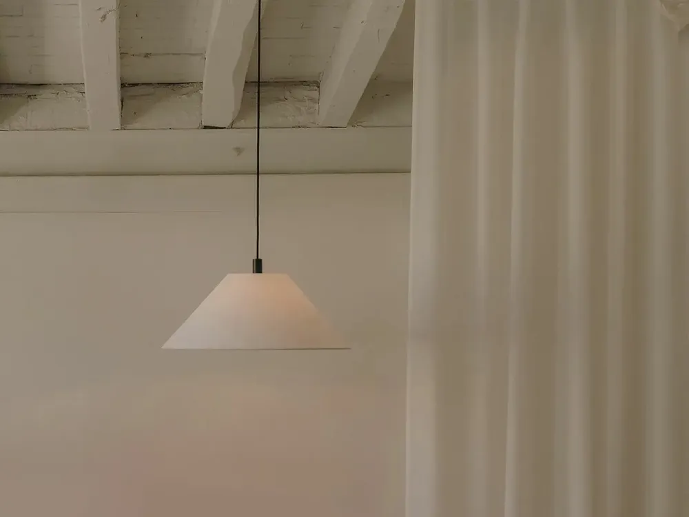 Hanging lights - CLASICA suspension white lampshade - LUXCAMBRA