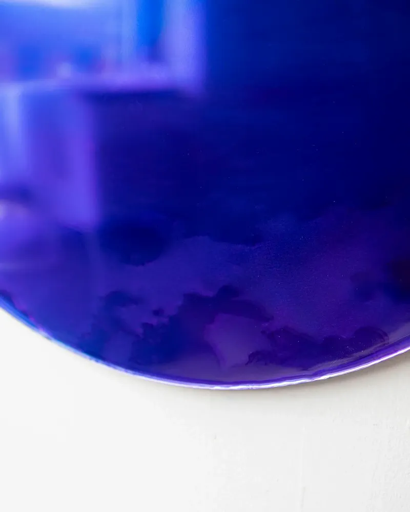 Unique pieces - Paradigm Wall Decoration by Courtney Kinnare, Blue Ultramarine Mirror - TULESTE FACTORY
