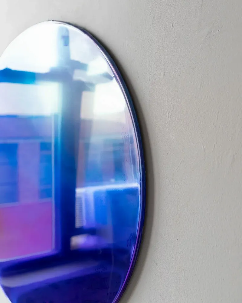 Unique pieces - Paradigm Wall Decoration by Courtney Kinnare, Blue Ultramarine Mirror - TULESTE FACTORY