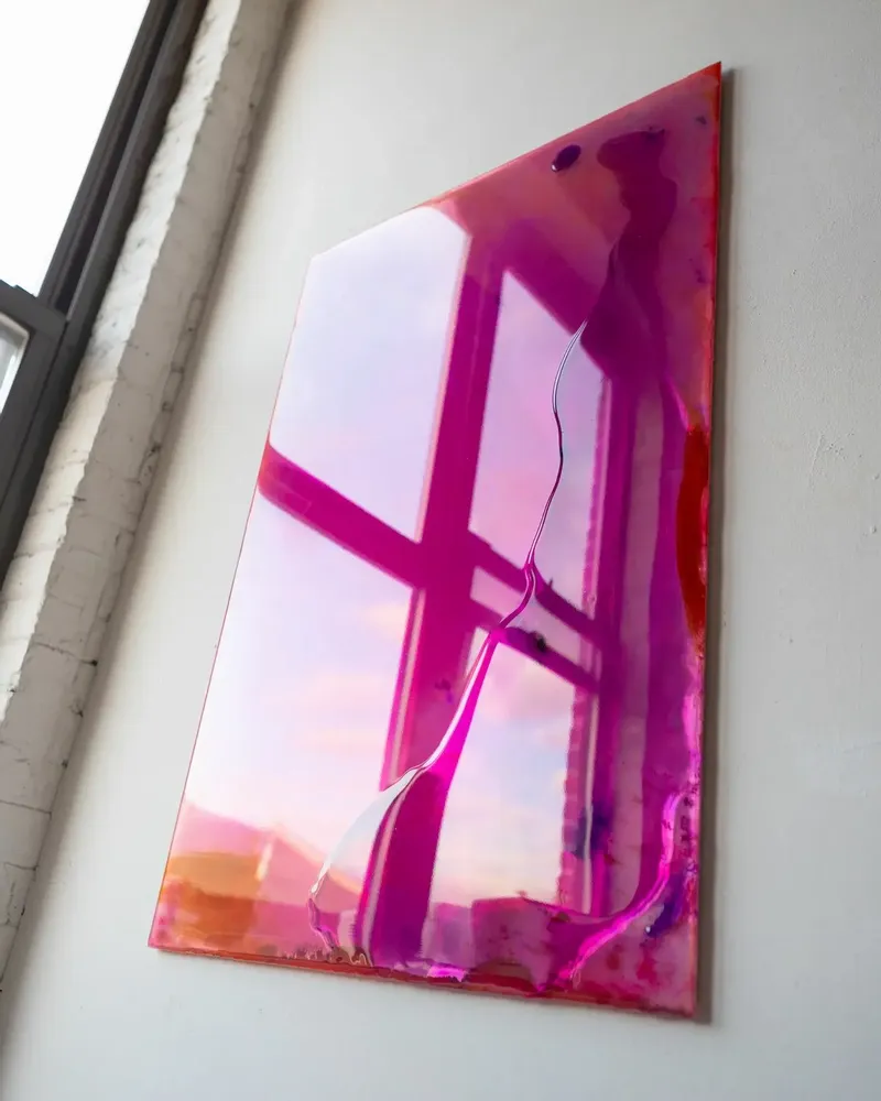 Decorative objects - Beyond Oblivion Wall Decoration by Courtney Kinnare, Pink Mirror - TULESTE FACTORY