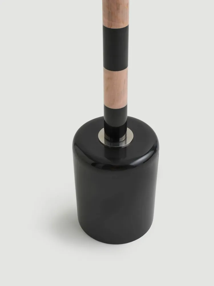 Lampadaires - Lampe 'Sare' en verre et marbre rose/noir par Merve Kahraman - TULESTE FACTORY