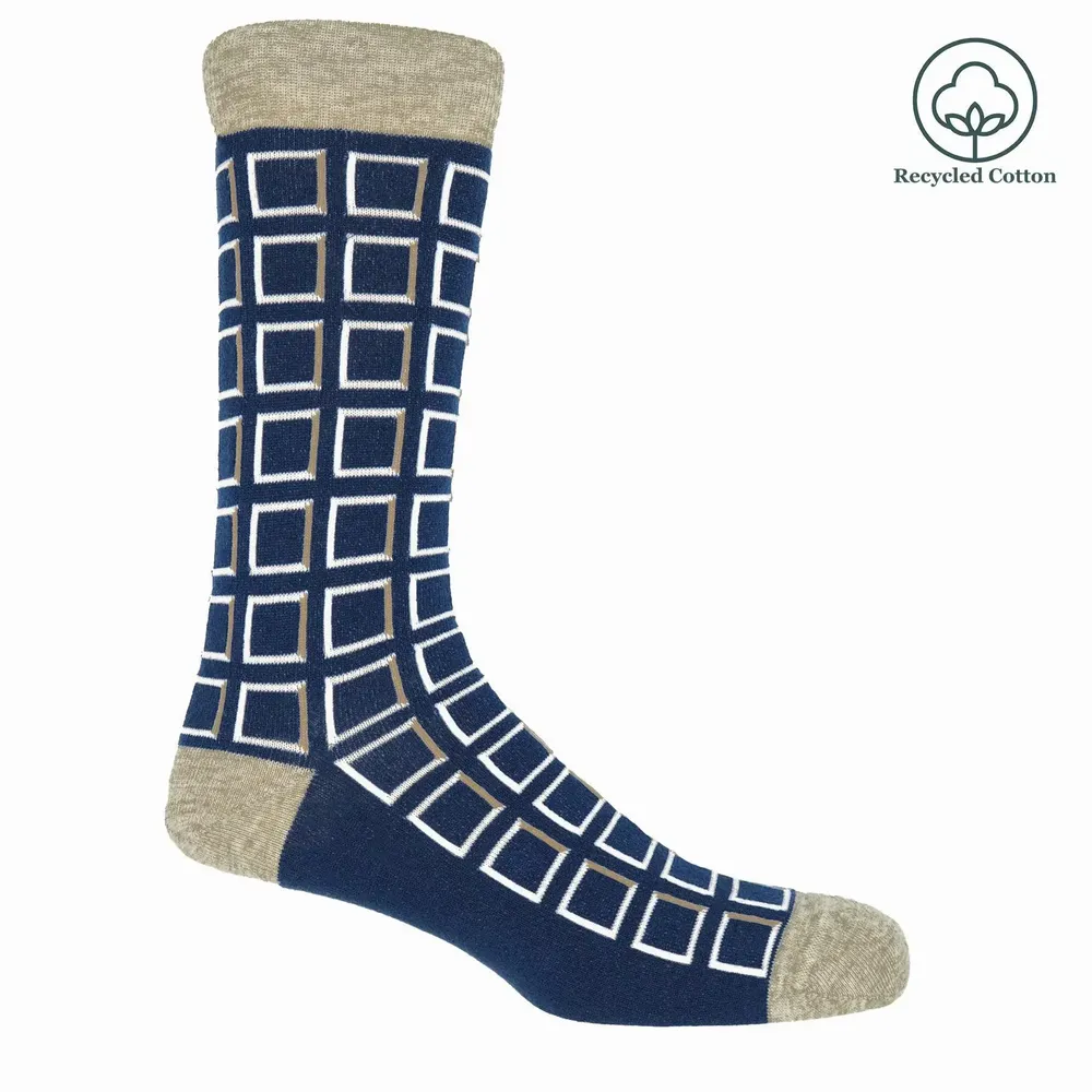 Socks - Cube recycled cotton socks for men - PEPER HAROW SOCKS
