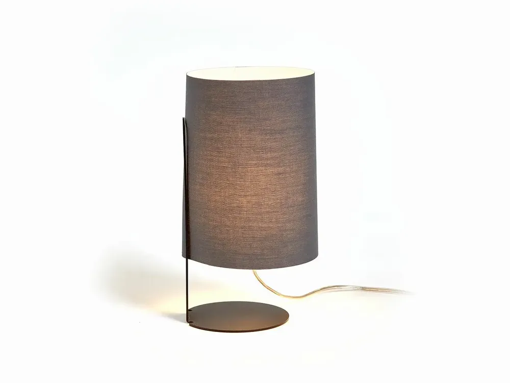 Lampes de table - CLIPAM lampe à poser noire avec abat-jours en cotonet - LUXCAMBRA