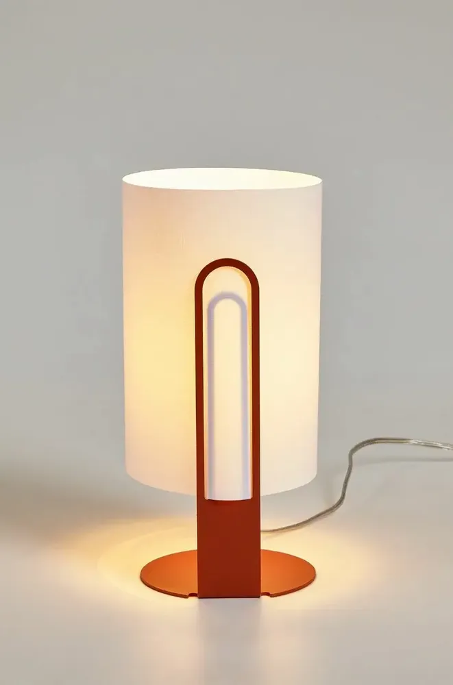 Lampes de table - CLIPAM lampe à poser terracotta avec abat-jours en cotonet - LUXCAMBRA