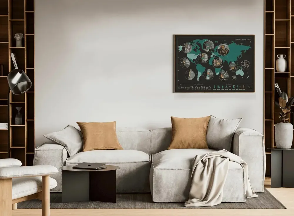 Decorative objects - Scratch off wine map - World - 1020 DÉGUSTATIONS