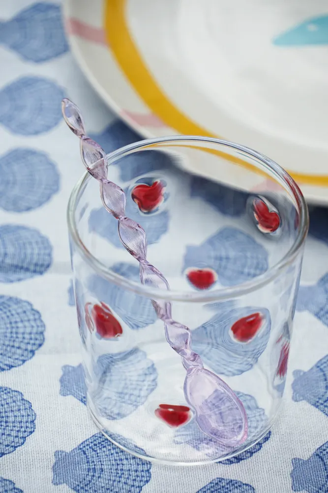 Glass - Glass hearts / set of 2 - red - AND NOOK