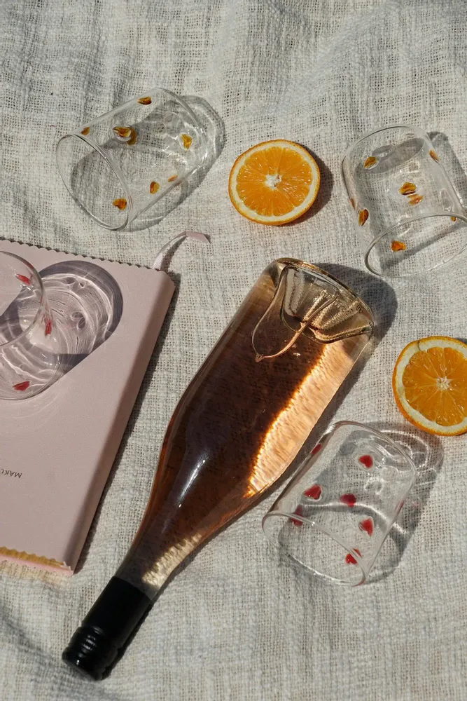 Glass - Glass hearts / set of 2 - red - AND NOOK