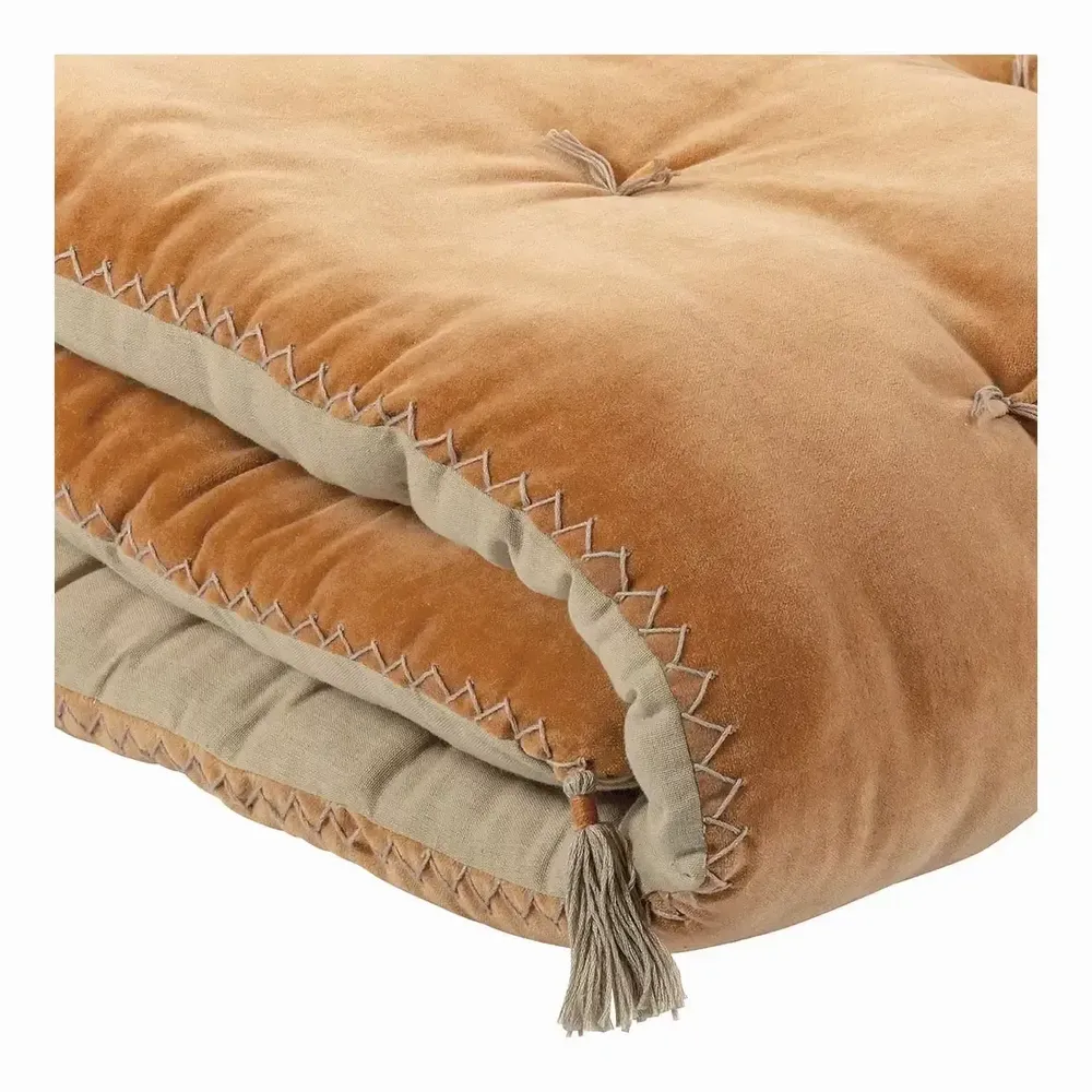 Sofas - Futon MATTEO apricot cotton velvet 80x180 - BLANC D'IVOIRE