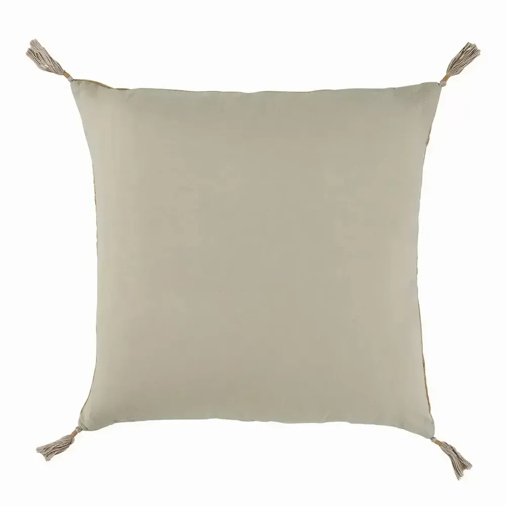 Fabric cushions - MATTEO apricot cotton velvet cushion cover 50x50 - BLANC D'IVOIRE