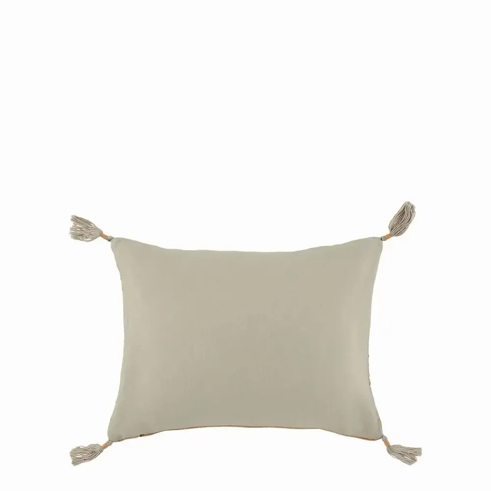 Fabric cushions - MATTEO apricot cotton velvet cushion cover 30x40 - BLANC D'IVOIRE