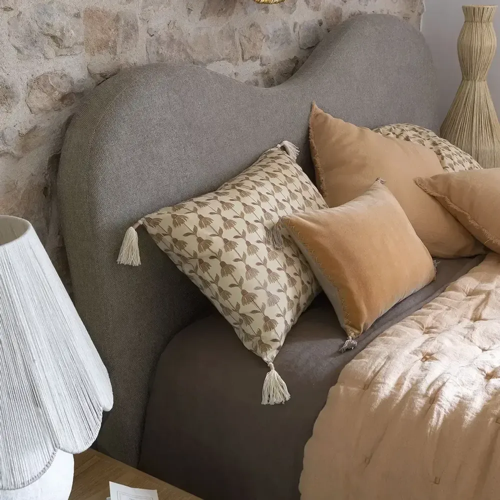 Coussins textile - Housse de coussin DAPHNE coton beige 40x60 - BLANC D'IVOIRE