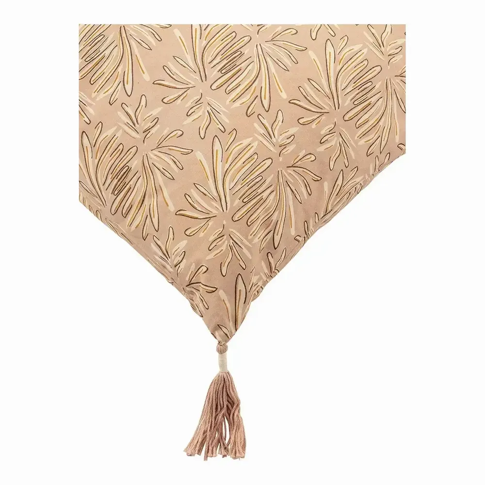 Fabric cushions - SOLINA pink cotton cushion cover 50x50 - BLANC D'IVOIRE