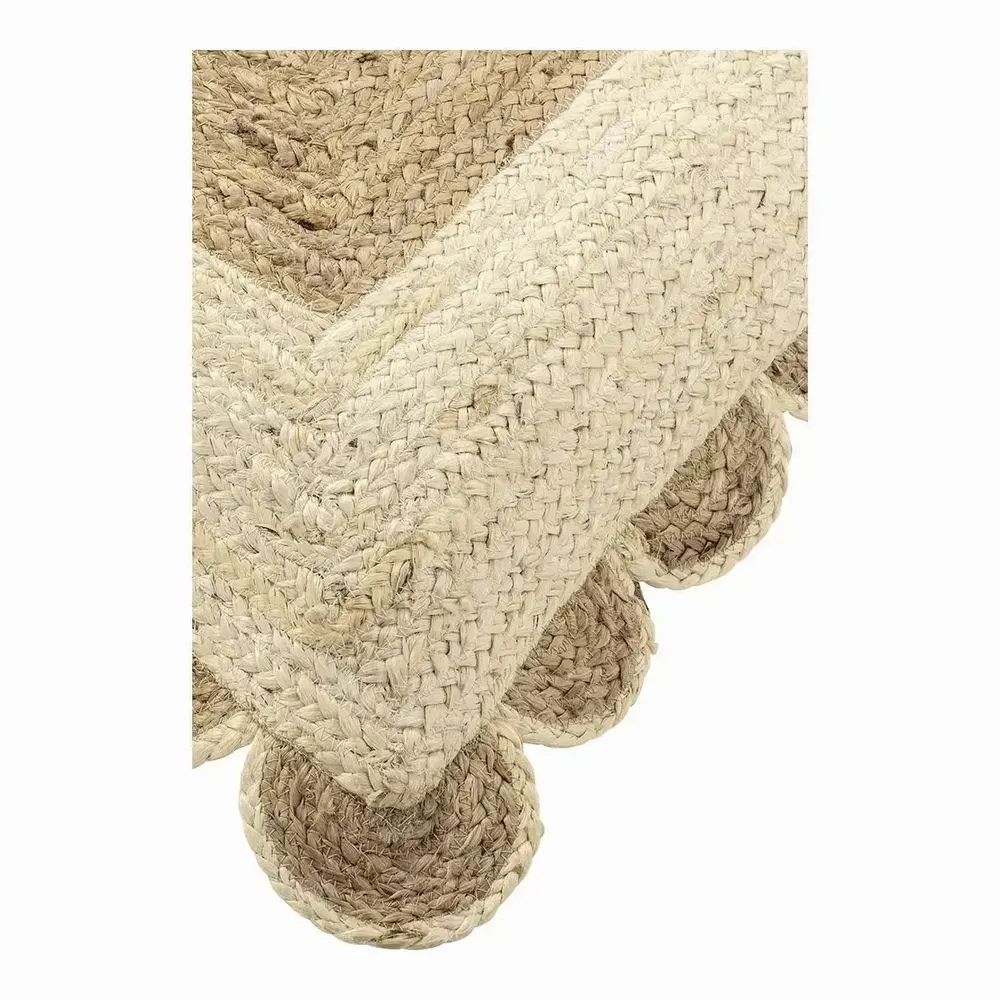 Coussins - Coussin ENOLA jute naturel et blanc 60x60 - BLANC D'IVOIRE