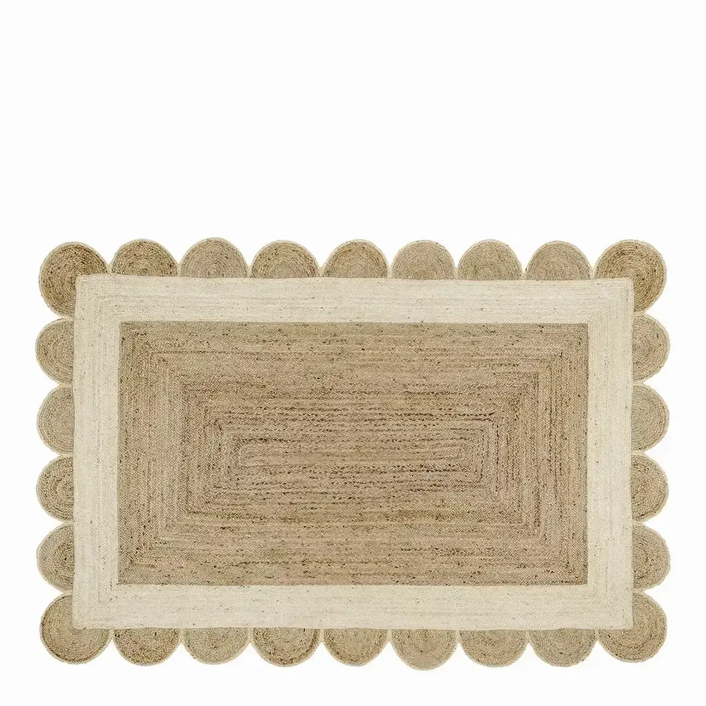 Tapis - Tapis ENOLA jute naturel et blanc 200x300 - BLANC D'IVOIRE