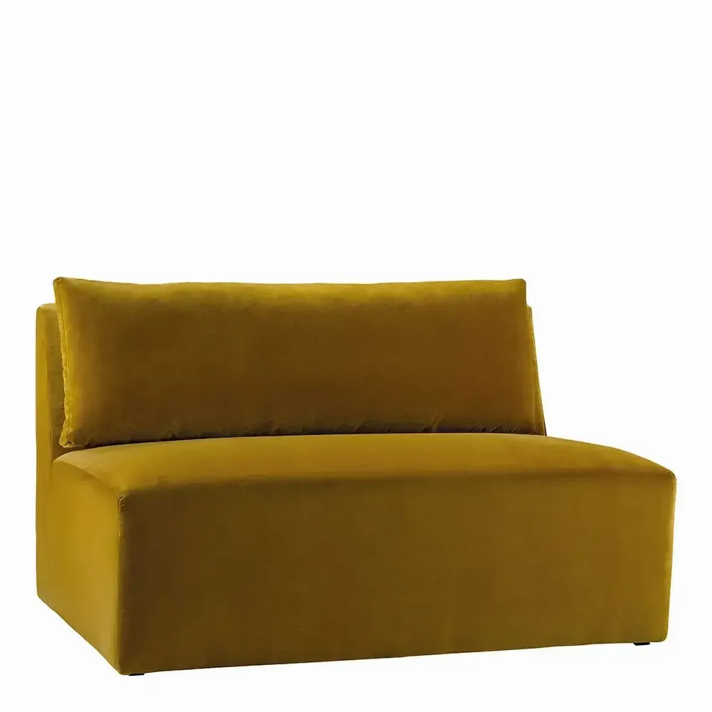 Sofas - LOU sofa saffron velvet central module 130x92x74.5 - BLANC D'IVOIRE
