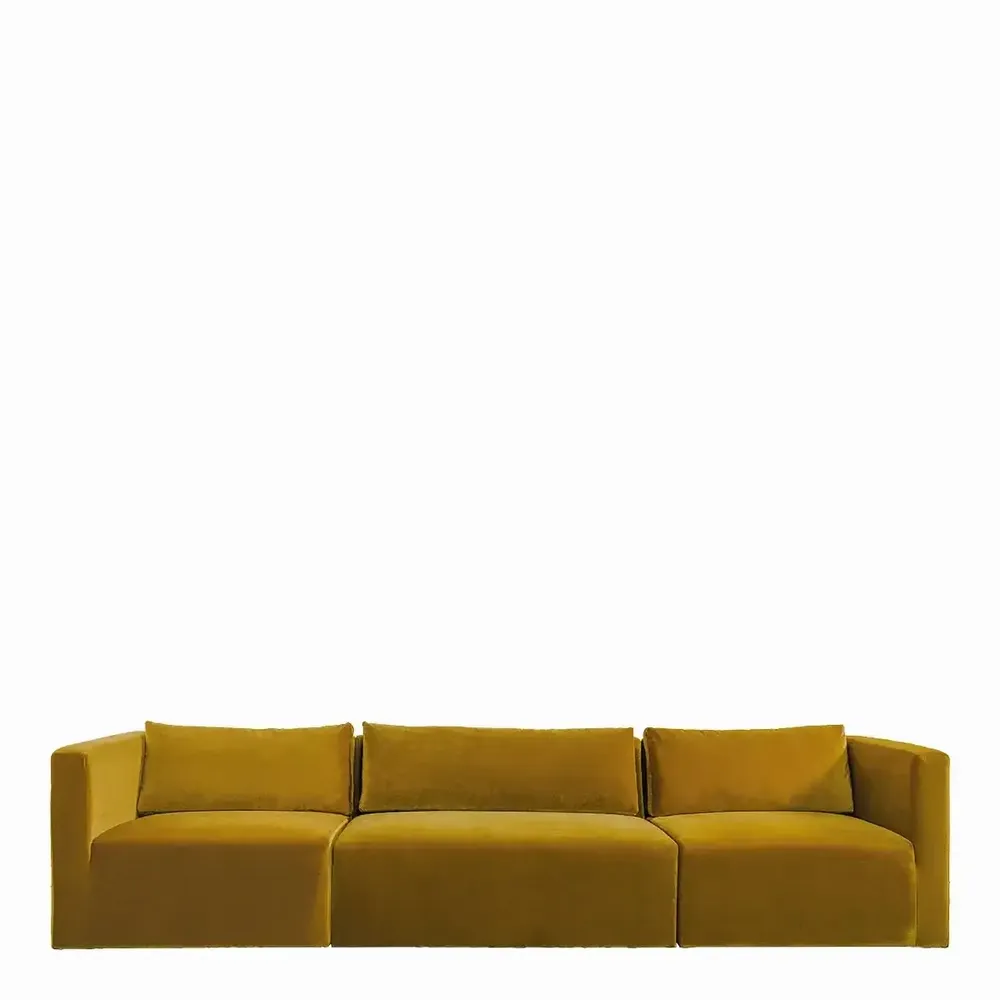 Sofas - LOU sofa saffron velvet central module 130x92x74.5 - BLANC D'IVOIRE