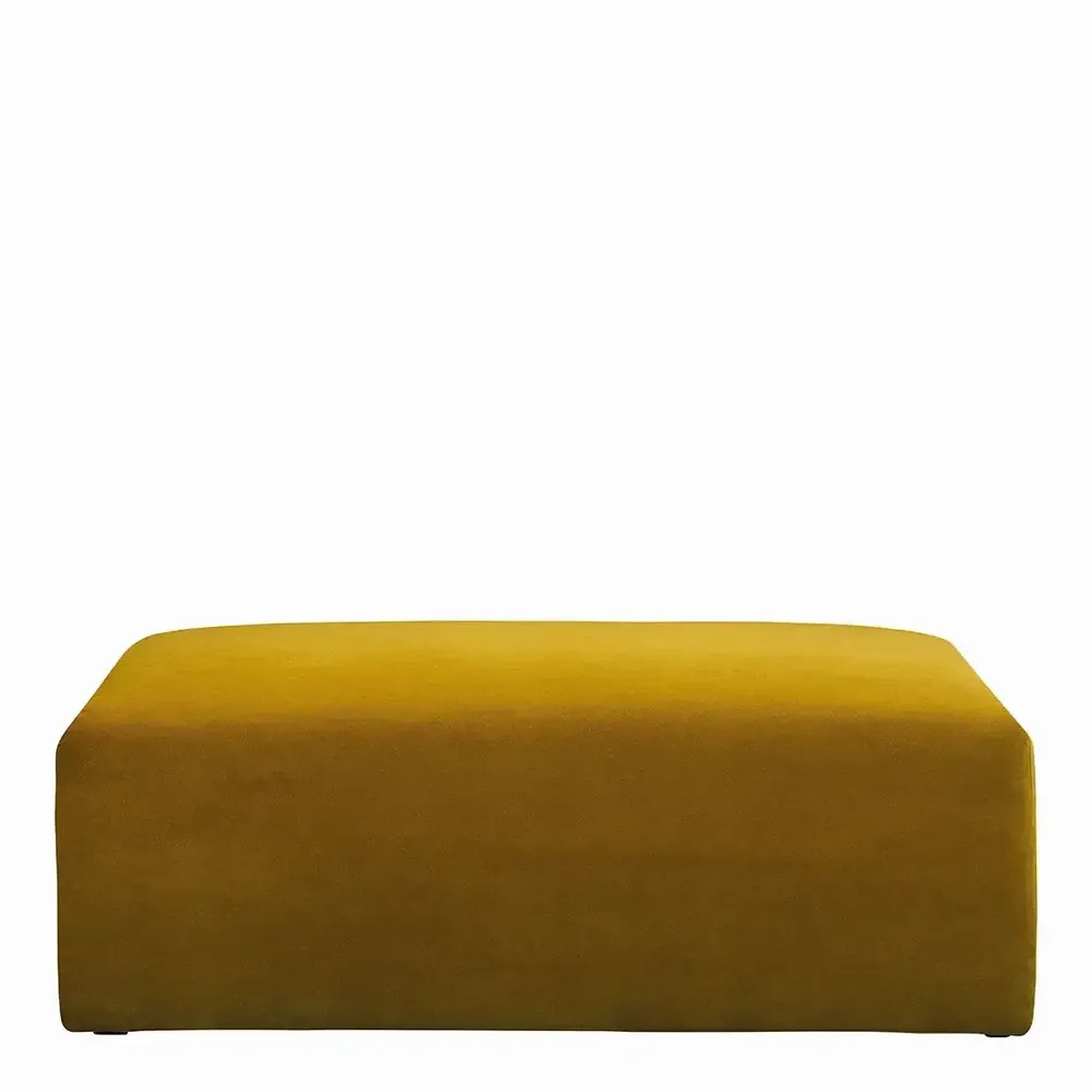 Ottomans - LOU saffron velvet pouf for LOU sofa 130x92x41 - BLANC D'IVOIRE